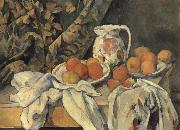 Paul Cezanne Still Life with Curtain oil painting reproduction